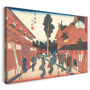 Leinwandbild Utagawa Hiroshige - Shiba Shinmeisha Uchi (Shatetsu-ro)