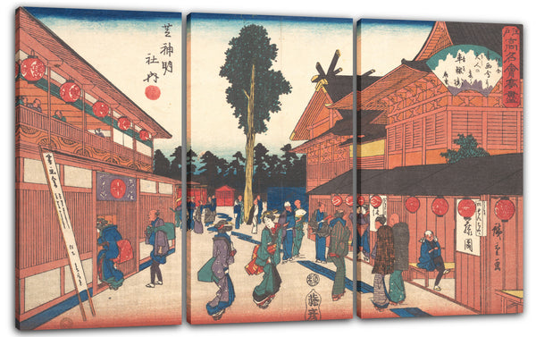 Leinwandbild Utagawa Hiroshige - Shiba Shinmeisha Uchi (Shatetsu-ro)