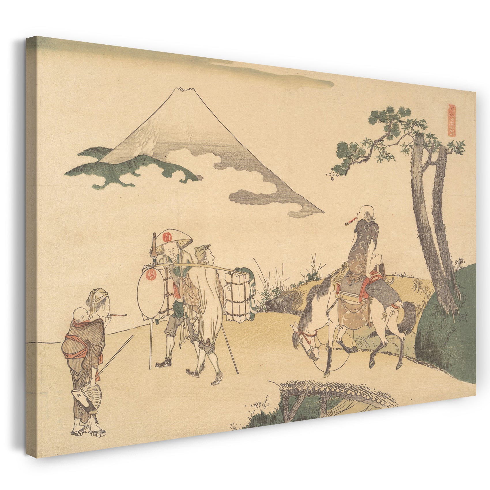 Leinwandbild Katsushika Hokusai - Fuji TohōDie Spitze des Berges Fuji