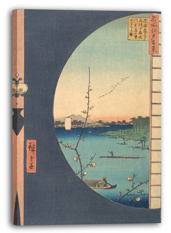 Leinwandbild Utagawa Hiroshige - Susaki Hen-yori Suijin no Mori, Uchikawa