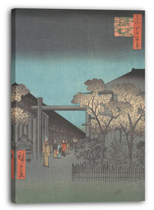 Leinwandbild Entworfen von Utagawa Hiroshige - Der Eingang zum Yoshiwara im Morgengrauen