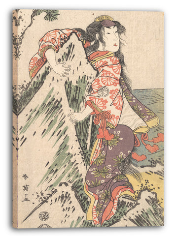Leinwandbild Katsukawa Shun'ei - Kabuki Schauspieler Segawa Kikunojō III in einer weiblichen Rolle