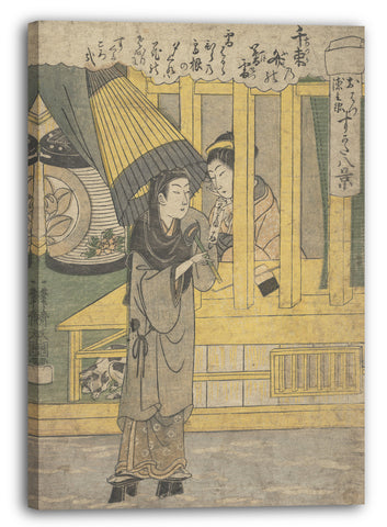 Leinwandbild Ippitsusai Bunchō - Die Liebhaber O-Hatsu und Tokubei