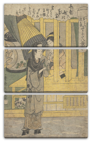 Leinwandbild Ippitsusai Bunchō - Die Liebhaber O-Hatsu und Tokubei