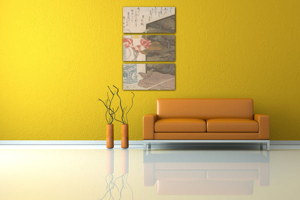 Leinwandbild Nicht identifizierter Künstler - Blumenvase und Lackdose