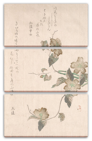 Leinwandbild Nicht identifizierter Künstler - Yamabuki Blumen (Kerria Japonica)