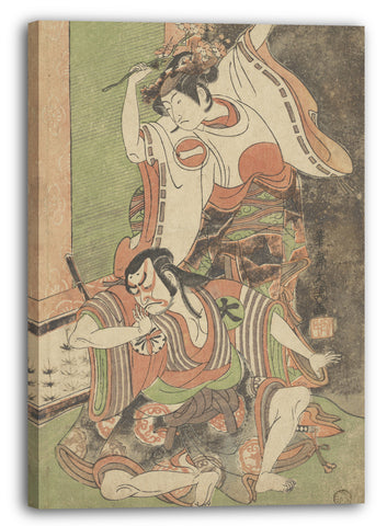 Leinwandbild Ippitsusai Bunchō - Ichikawa Monnosuke II als Frau