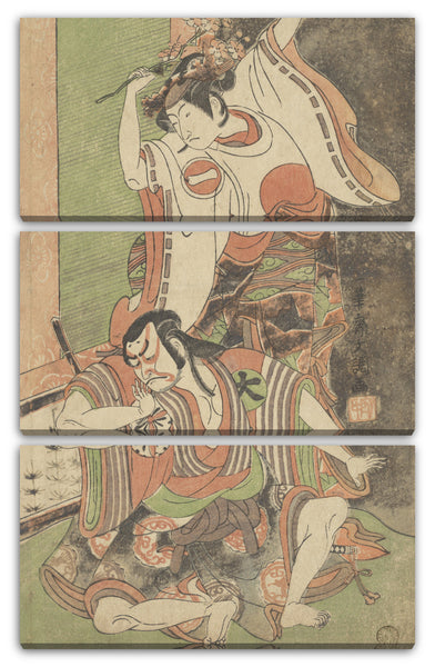 Leinwandbild Ippitsusai Bunchō - Ichikawa Monnosuke II als Frau