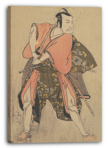 Leinwandbild Katsukawa Shunshō - Der Schauspieler Ichikawa Danjuro V als Samurai bereit zu kämpfen