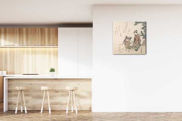 Leinwandbild Utagawa Kuninao - Straßenszene in der Neujahrs-Saison