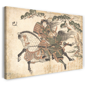 Leinwandbild Ishikawa Toyonobu - Tomoe Gozen tötet Uchida Saburo Ieyoshi in der Schlacht von Awazu no Hara