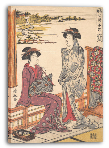 Leinwandbild Torii Kiyonaga - Miyanoshita (Name einer der heißen Quellen in Hakone)