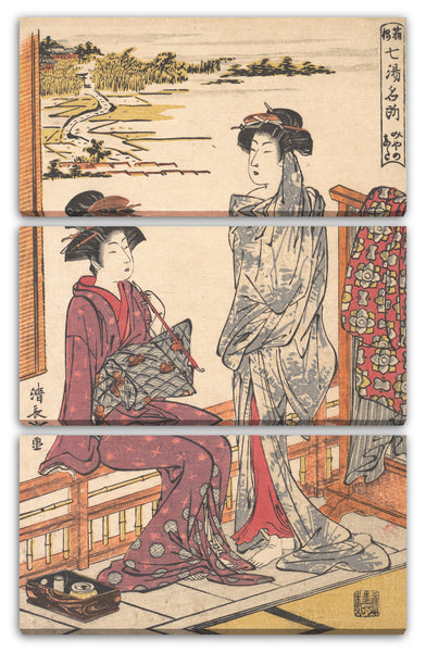 Leinwandbild Torii Kiyonaga - Miyanoshita (Name einer der heißen Quellen in Hakone)