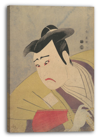 Leinwandbild Katsukawa Shun'ei - Der Schauspieler Ichikawa Yaozō III, der einen roten Fächer hält