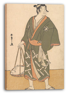 Leinwandbild Katsukawa Shunshō - Der Schauspieler Otani Hiroemon III als Fisch-Händler