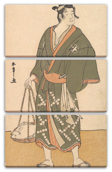 Leinwandbild Katsukawa Shunshō - Der Schauspieler Otani Hiroemon III als Fisch-Händler