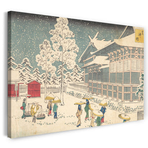 Leinwandbild Utagawa Hiroshige II - Berühmte Orte von Edo: Shiba Shinmei