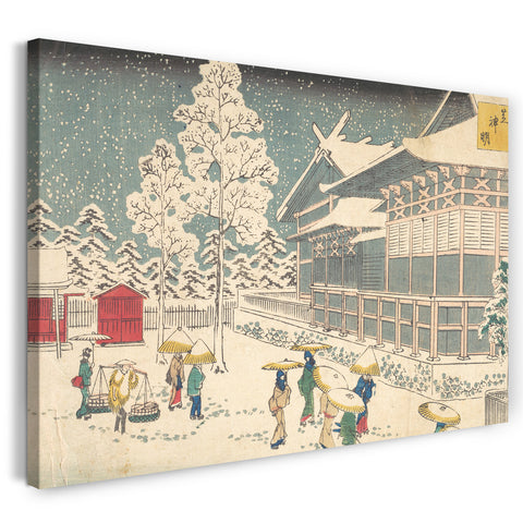 Leinwandbild Utagawa Hiroshige II - Berühmte Orte von Edo: Shiba Shinmei