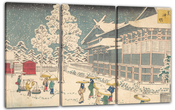 Leinwandbild Utagawa Hiroshige II - Berühmte Orte von Edo: Shiba Shinmei