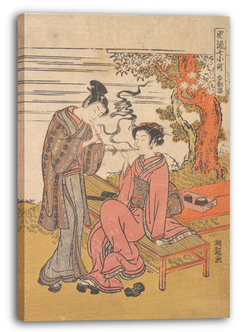 Leinwandbild Isoda Koryūsai - Sotoba; Einer von Sieben Komachi