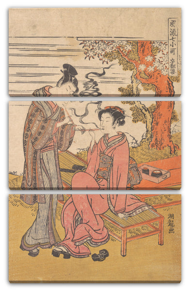 Leinwandbild Isoda Koryūsai - Sotoba; Einer von Sieben Komachi