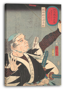Leinwandbild Utagawa Kuniyoshi - Porträt von Ushioda Masanojo Takano