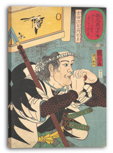 Leinwandbild Utagawa Kuniyoshi - Porträt von Yoshida Sayaemon Kanesada