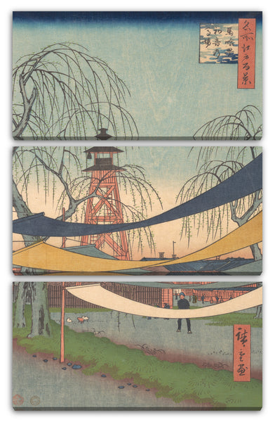 Leinwandbild Utagawa Hiroshige - Hatsune no Baba; Bakurocho