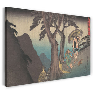 Leinwandbild Utagawa Hiroshige - Sadakuro drohend, Yoichibei zu töten