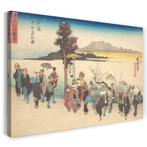 Leinwandbild Utagawa Hiroshige - Imamiya Toka Ebisu