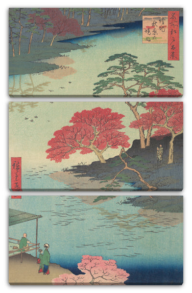 Leinwandbild Utagawa Hiroshige - Innerhalb des Akiba Schreins in Ukeji