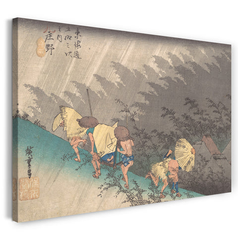 Leinwandbild Utagawa Hiroshige - Regenschauer in Shōno