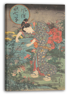 Leinwandbild Toyohara Sadatora - Sieben elegante Herbstpflanzen (Fūzoku aki nanakusa)