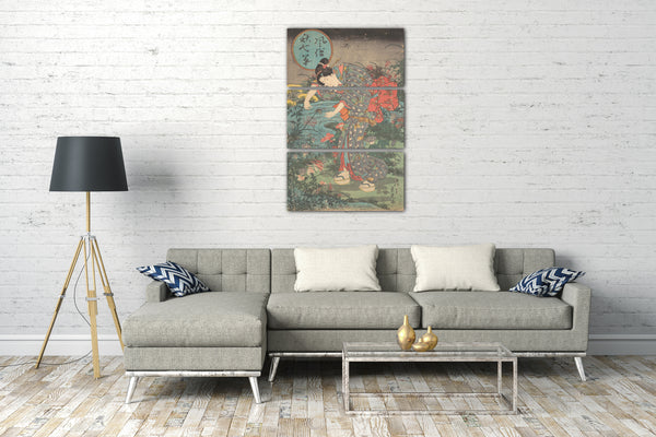 Leinwandbild Toyohara Sadatora - Sieben elegante Herbstpflanzen (Fūzoku aki nanakusa)
