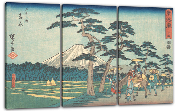 Leinwandbild Utagawa Hiroshige - Yoshiwara