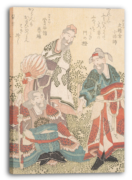 Leinwandbild Yashima Gakutei - Drei große Weisen der Han-Dynastie