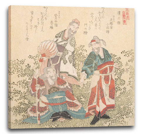 Leinwandbild Yashima Gakutei - Drei große Weisen der Han-Dynastie