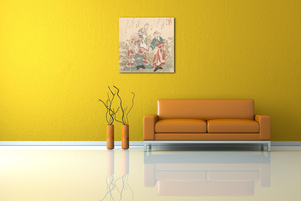 Leinwandbild Yashima Gakutei - Drei große Weisen der Han-Dynastie