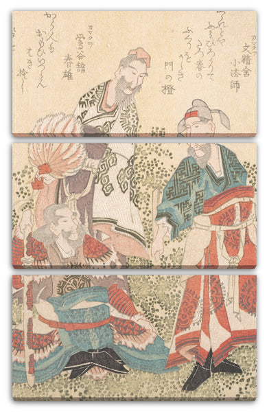 Leinwandbild Yashima Gakutei - Drei große Weisen der Han-Dynastie