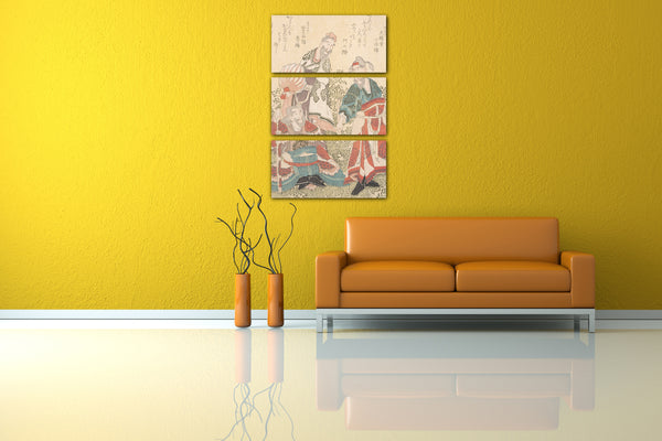 Leinwandbild Yashima Gakutei - Drei große Weisen der Han-Dynastie