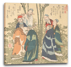 Leinwandbild Yashima Gakutei - Sieben Weisen im Bambushain
