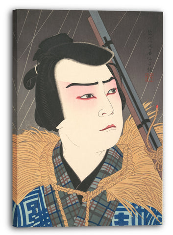 Leinwandbild Natori Shunsen - Onoe Kikugorō VI als Kanpei im Kabuki-Spiel "Schatzkammer der Königlichen Gefolgsmänner (Kanadehon Chūshingura)"