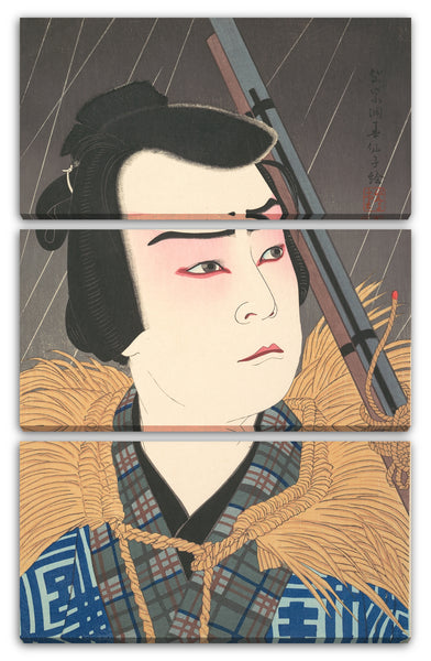 Leinwandbild Natori Shunsen - Onoe Kikugorō VI als Kanpei im Kabuki-Spiel "Schatzkammer der Königlichen Gefolgsmänner (Kanadehon Chūshingura)"