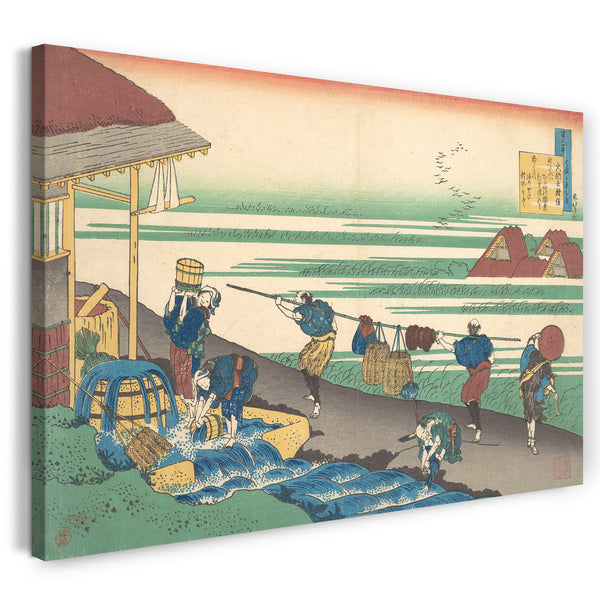 Leinwandbild Katsushika Hokusai - Gedicht von Dainagon Tsunenobu (Minamoto kein Tsunenobu, Katsura no Dainagon), aus der Serie "Einhundert Gedichte erklärt von der Krankenschwester (Hyakunin isshu uba ga etoki)"