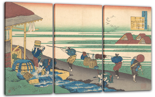 Leinwandbild Katsushika Hokusai - Gedicht von Dainagon Tsunenobu (Minamoto kein Tsunenobu, Katsura no Dainagon), aus der Serie "Einhundert Gedichte erklärt von der Krankenschwester (Hyakunin isshu uba ga etoki)"