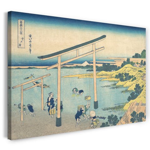 Leinwandbild Katsushika Hokusai - Noboto-Bucht (Noboto no Ura), aus der Serie Sechsunddreißig Ansichten des Berges Fuji (Fugaku sanjūrokkei)