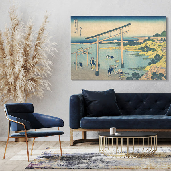 Leinwandbild Katsushika Hokusai - Noboto-Bucht (Noboto no Ura), aus der Serie Sechsunddreißig Ansichten des Berges Fuji (Fugaku sanjūrokkei)