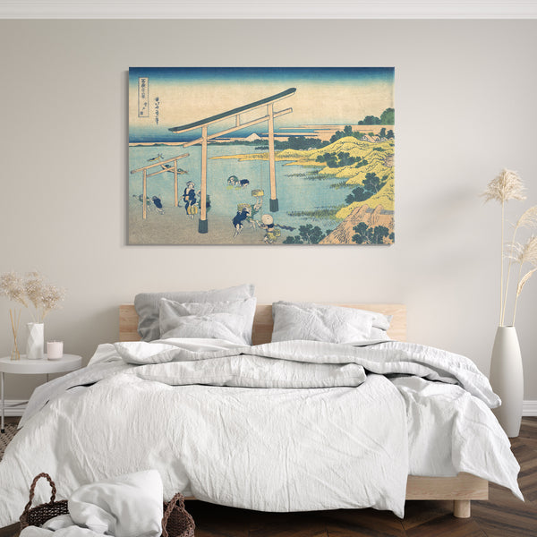 Leinwandbild Katsushika Hokusai - Noboto-Bucht (Noboto no Ura), aus der Serie Sechsunddreißig Ansichten des Berges Fuji (Fugaku sanjūrokkei)