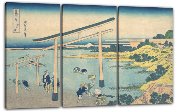 Leinwandbild Katsushika Hokusai - Noboto-Bucht (Noboto no Ura), aus der Serie Sechsunddreißig Ansichten des Berges Fuji (Fugaku sanjūrokkei)