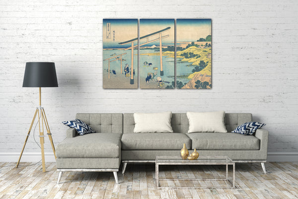 Leinwandbild Katsushika Hokusai - Noboto-Bucht (Noboto no Ura), aus der Serie Sechsunddreißig Ansichten des Berges Fuji (Fugaku sanjūrokkei)